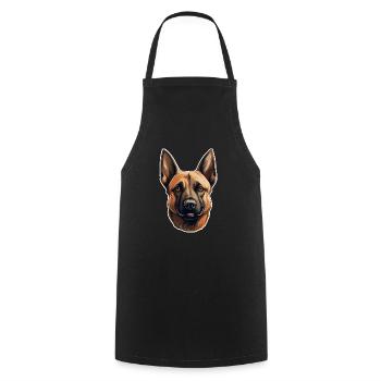 Belgian Malinois - Kochschürze - Schwarz - Vorne - AI Model Male 185 dark (185cm)