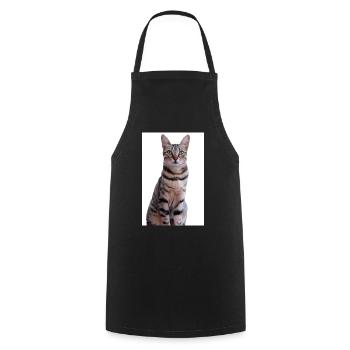 Cat Kitten - Cooking Apron - black - Front - AI Model Male 185 dark (185cm)