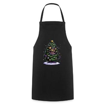 Christmas Tree Monster - Cooking Apron - black - Front - AI Model Male 185 dark (185cm)