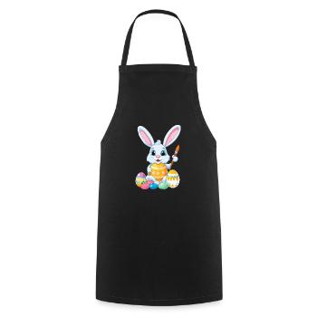 Easter bunny with Easter eggs - Cooking Apron - black - Front - AI Model Male 185 dark (185cm)
