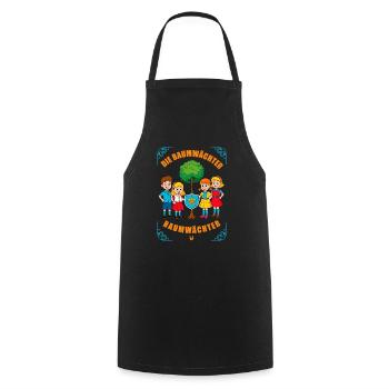 Les gardiens des arbres - Tablier de cuisine - noir - Devant - AI Model Male 185 dark (185cm)