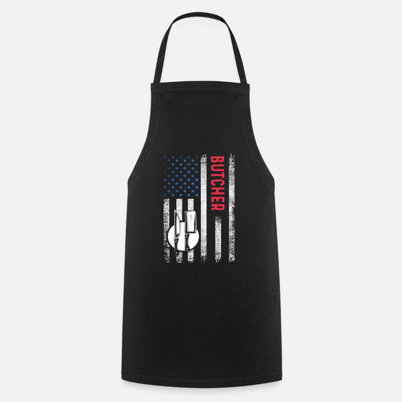 Metzger Fleischer Metzgerei Fleischerei Geschenk - Kochschürze - Schwarz
