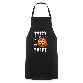 Halloween Trick oder Treat - Kochschürze - Schwarz - Vorne - AI Model Male 185 dark (185cm)