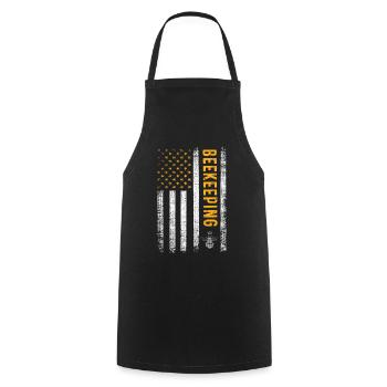 USA Apiculteur Apiculture Miel Hobby Abeille - Tablier de cuisine - noir - Devant - AI Model Male 185 dark (185cm)