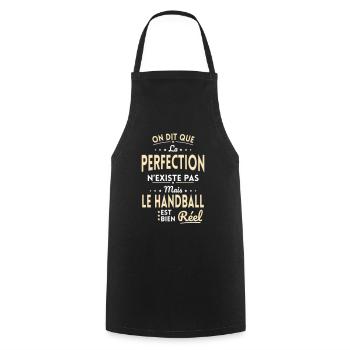La Perfection n'existe pas le Handball est Réel - Tablier de cuisine - noir - Devant - AI Model Male 185 dark (185cm)
