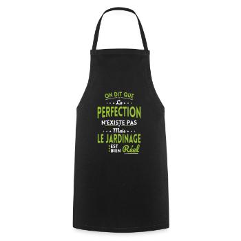 La Perfection n'existe pas le Jardinage est Réel - Tablier de cuisine - noir - Devant - AI Model Male 185 dark (185cm)