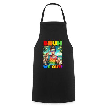 Pride Gay CSD Love LGBTQ Colors of the Rainbow - Cooking Apron - black - Front - AI Model Male 185 dark (185cm)