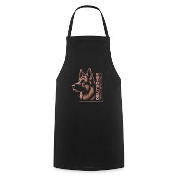 German Shepherd Drawing Head Rose Gold - Cooking Apron - black - Front - AI Model Male 185 dark (185cm)