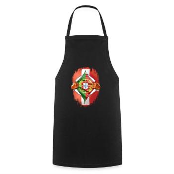 Switzerland Portugal dual citizen - Cooking Apron - black - Front - AI Model Male 185 dark (185cm)