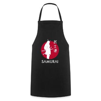 Samurai Japan Bushido warrior gift - Tablier de cuisine - noir - Devant - AI Model Male 185 dark (185cm)