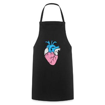 Coeur de LGBT LGBT - Tablier de cuisine - noir - Devant - AI Model Male 185 dark (185cm)