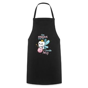 Assistante dentaire - Tablier de cuisine - noir - Devant - AI Model Male 185 dark (185cm)