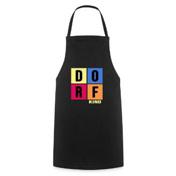 village child farmer farmer village life - Cooking Apron - black - Front - AI Model Male 185 dark (185cm)