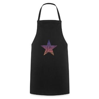 Stern Star - Kochschürze - Schwarz - Vorne - AI Model Male 185 dark (185cm)