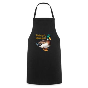 Ente gut, alles gut! - Kochschürze - Schwarz - Vorne - AI Model Male 185 dark (185cm)