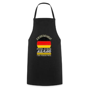 Je ne suis pas parfait mais je suis Allemand - Tablier de cuisine - noir - Devant - AI Model Male 185 dark (185cm)