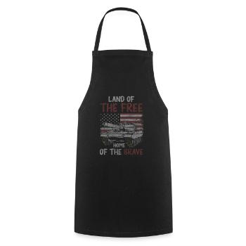 War Weapon Battle - Cooking Apron - black - Front - AI Model Male 185 dark (185cm)