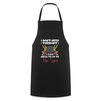 Wellness Relax People Switch Off - Cooking Apron - black - Front - AI Model Male 185 dark (185cm)