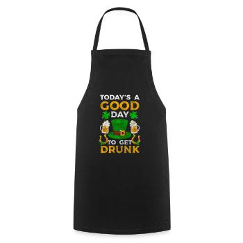 Irish Wanderlust Happiness Irish - Cooking Apron - black - Front - AI Model Male 185 dark (185cm)