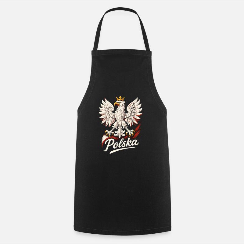 Pologne Polska aigle drapeau drapeau épique cadeau - Tablier de cuisine - noir