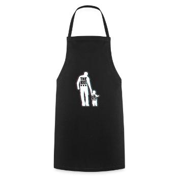 Père et fils papa fils fête des pères patron partenaire look - Tablier de cuisine - noir - Devant - AI Model Male 185 dark (185cm)