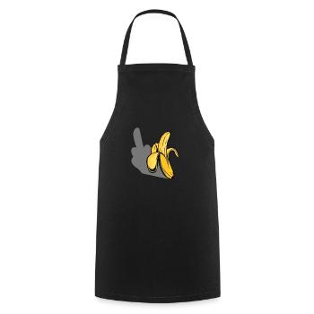 Mittelfinger Banane Popart Geschenkidee lustig - Kochschürze - Schwarz - Vorne - AI Model Male 185 dark (185cm)
