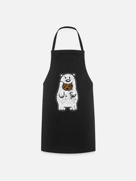 Kekse Eisbaer Vintage - Kochschürze - Schwarz