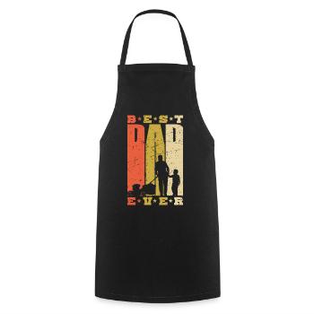 Meilleur papa Ever papa et fils jardinier jardinier - Tablier de cuisine - noir - Devant - AI Model Male 185 dark (185cm)