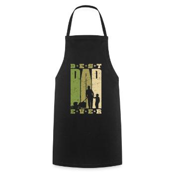 Meilleur papa Ever papa et fils jardinier jardinier - Tablier de cuisine - noir - Devant - AI Model Male 185 dark (185cm)