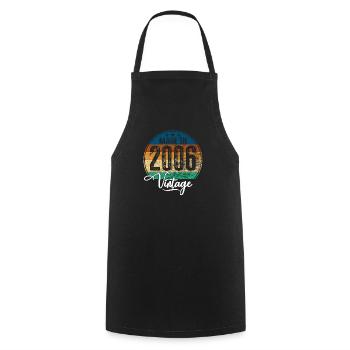 Vintage Made in 2006 Year of Birth 2006 Birthday - Cooking Apron - black - Front - AI Model Male 185 dark (185cm)