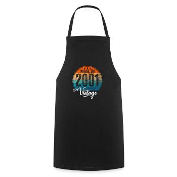 Vintage Made in 2001 Year of birth 2001 Birthday - Cooking Apron - black - Front - AI Model Male 185 dark (185cm)