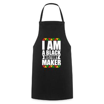 I am a black history maker - Cooking Apron - black - Front - AI Model Male 185 dark (185cm)