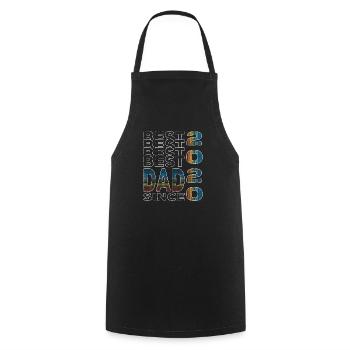 Meilleur papa au monde depuis l’anniversaire de la fête des pères 2020 - Tablier de cuisine - noir - Devant - AI Model Male 185 dark (185cm)