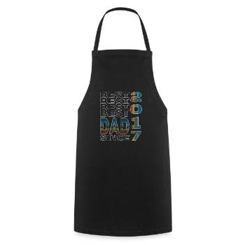 Best dad in the world since 2017 Father's Day Birthday - Cooking Apron - black - Front - AI Model Male 185 dark (185cm)