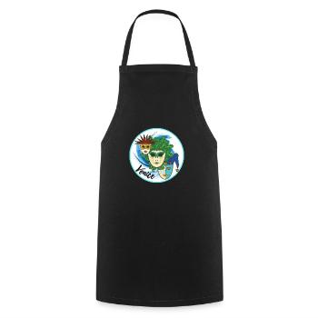 Venise, Italie - Tablier de cuisine - noir - Devant - AI Model Male 185 dark (185cm)