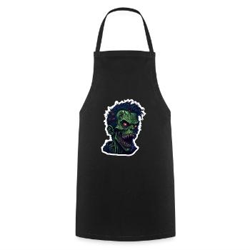 Zombie - Kochschürze - Schwarz - Vorne - AI Model Male 185 dark (185cm)