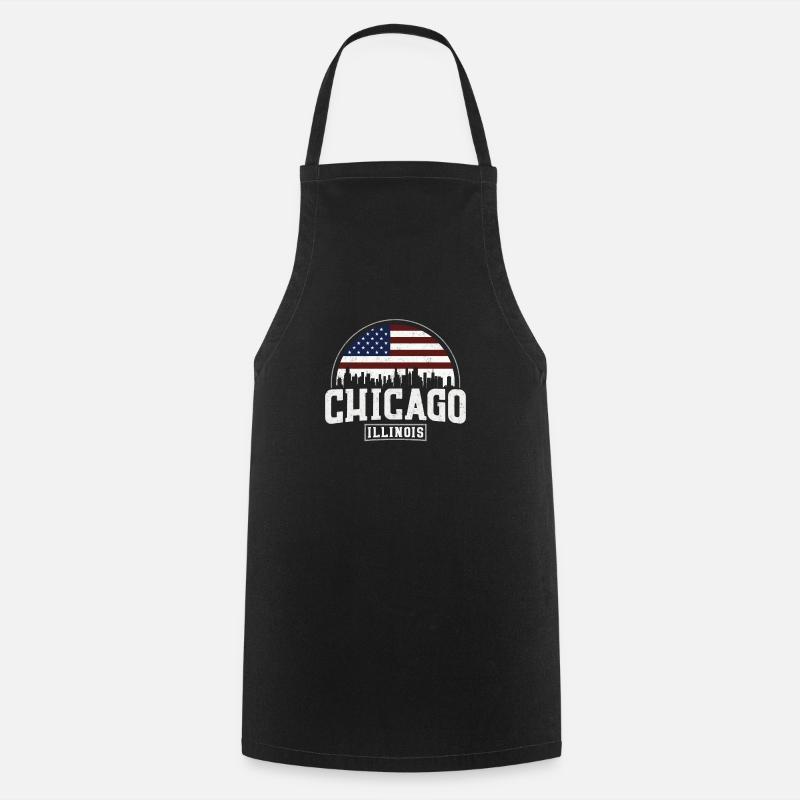 Chicago Skyline - Kochschürze - Schwarz
