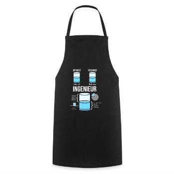 Lustiges Shirt für Ingenieure - Kochschürze - Schwarz - Vorne - AI Model Male 185 dark (185cm)