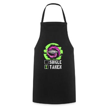 UFO Stars Space Science Fiction - Cooking Apron - black - Front - AI Model Male 185 dark (185cm)