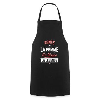 Agnès - La Femme - La Reine - La Légende - Tablier de cuisine - noir - Devant - AI Model Male 185 dark (185cm)