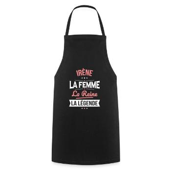 Irène - La Femme - La Reine - La Légende - Tablier de cuisine - noir - Devant - AI Model Male 185 dark (185cm)