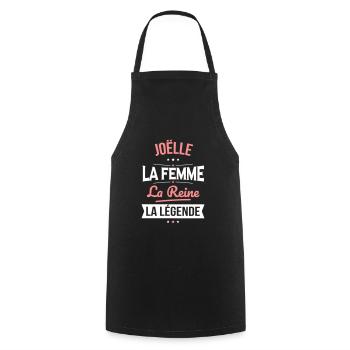 Joëlle - La Femme - La Reine - La Légende - Tablier de cuisine - noir - Devant - AI Model Male 185 dark (185cm)