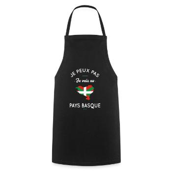 Mode Basque activé - Tablier de cuisine - noir - Devant - AI Model Male 185 dark (185cm)