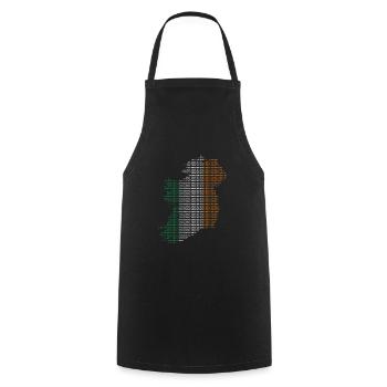 Ireland Flag Country outline Dublin Ire EU IRL - Cooking Apron - black - Front - AI Model Male 185 dark (185cm)