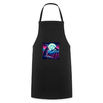 Wolfsnacht in retro style - Cooking Apron - black - Front - AI Model Male 185 dark (185cm)