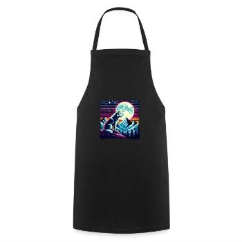 Wolfsnacht in retro style - Cooking Apron - black - Front - AI Model Male 185 dark (185cm)