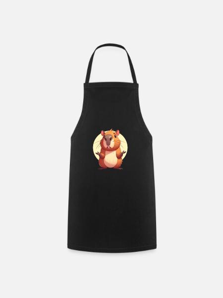 Verwirrte Capybara - Kochschürze - Schwarz