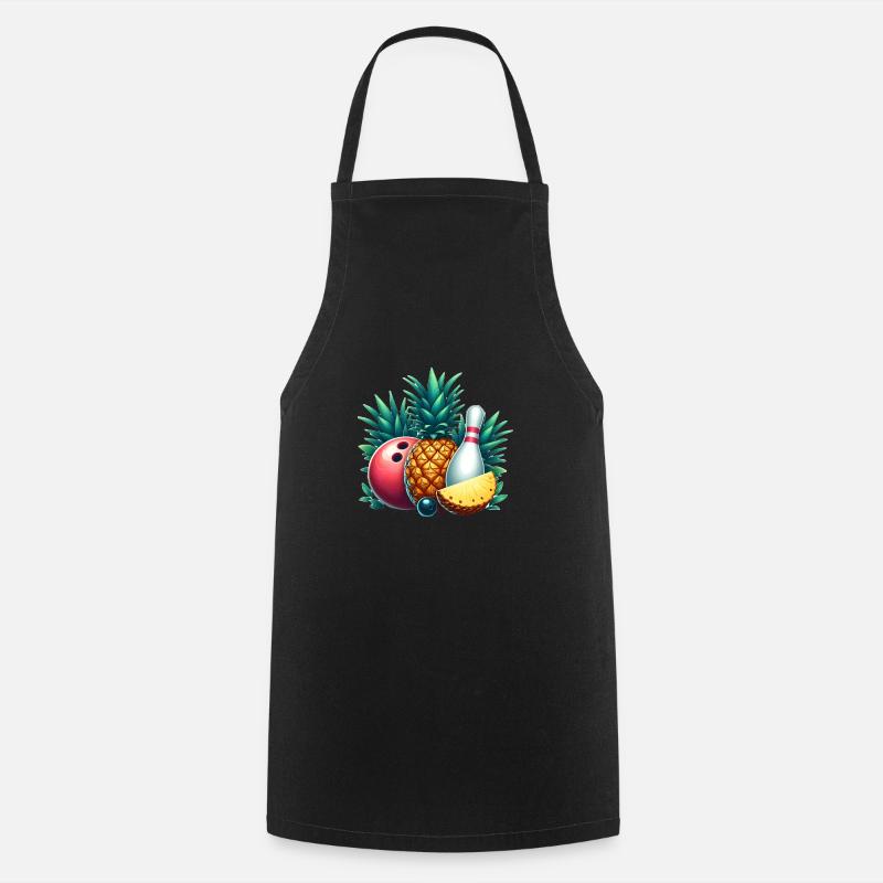 Palla da bowling e ananas - Grembiule da cucina - nero