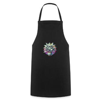 Dieffenbachia plant in pot - Cooking Apron - black - Front - AI Model Male 185 dark (185cm)