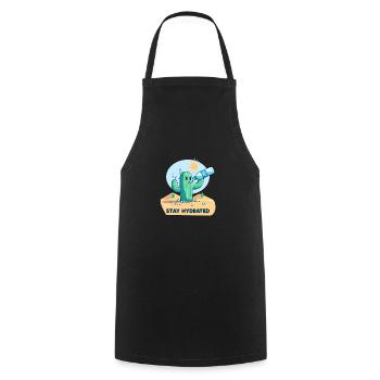 Cactus in the desert - Cooking Apron - black - Front - AI Model Male 185 dark (185cm)